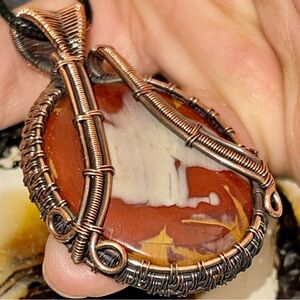Blocky Noreena Jasper Pendant  2 1/2”